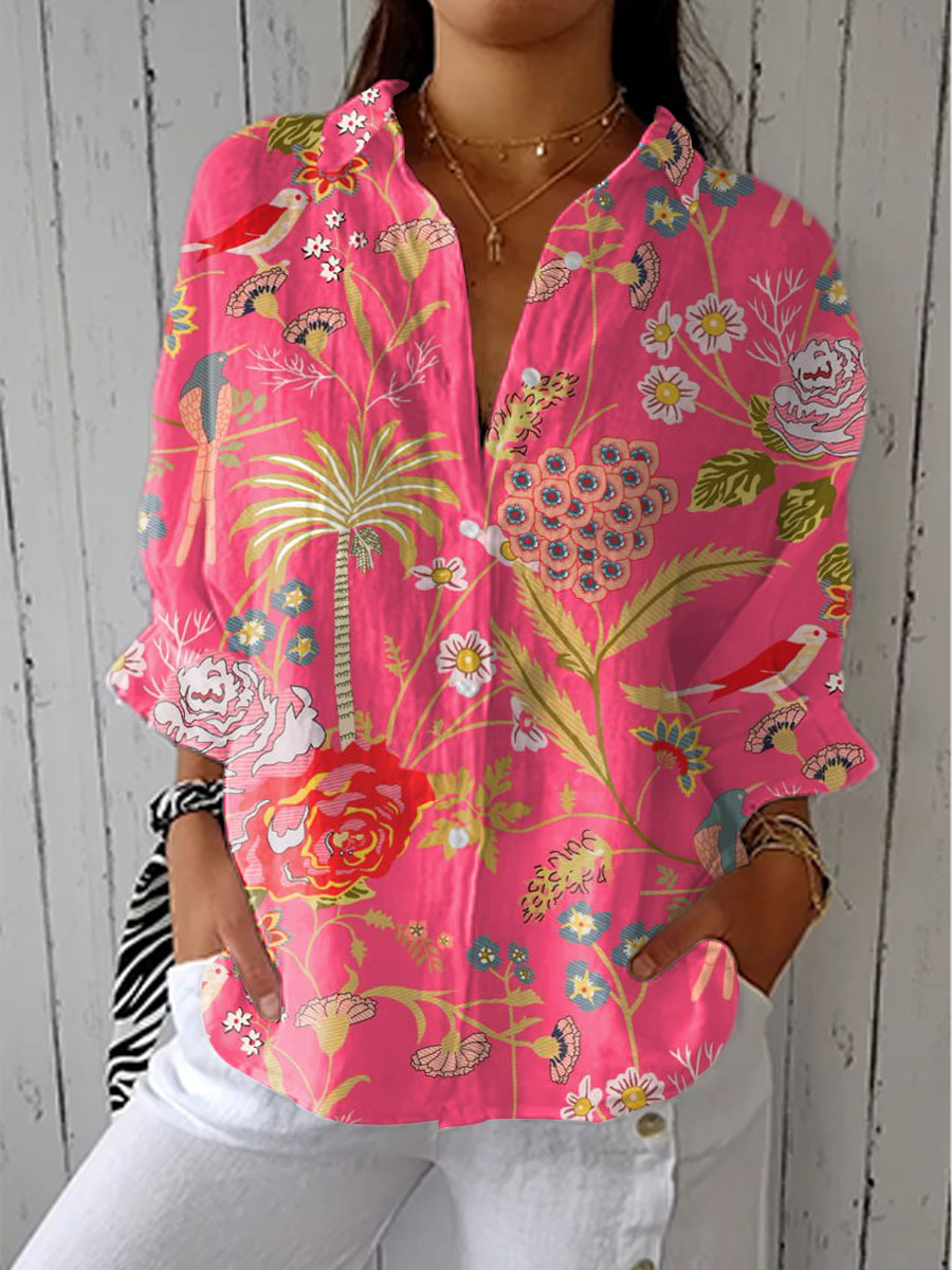 Floriana – Tropical Floral Blouse