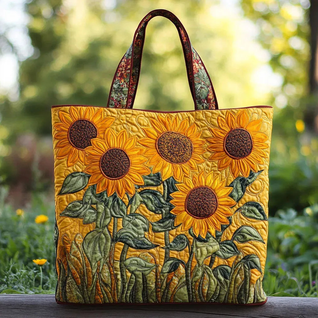 Sunflower Quilted Bag