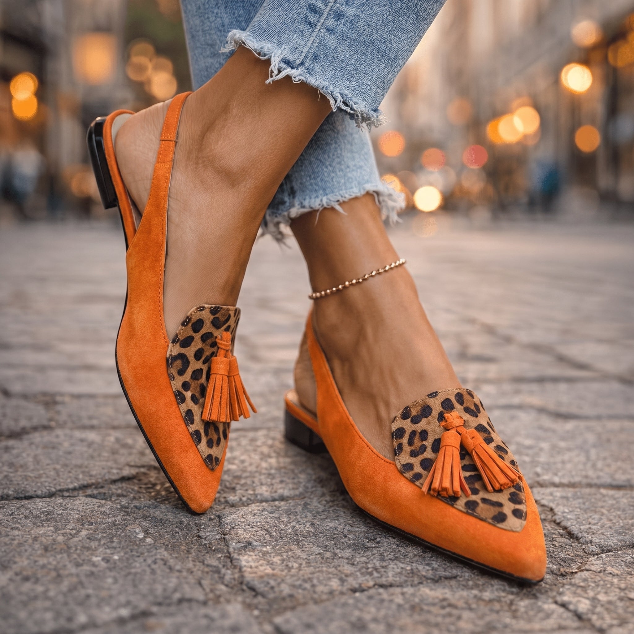 Strappy Tassel Loafers