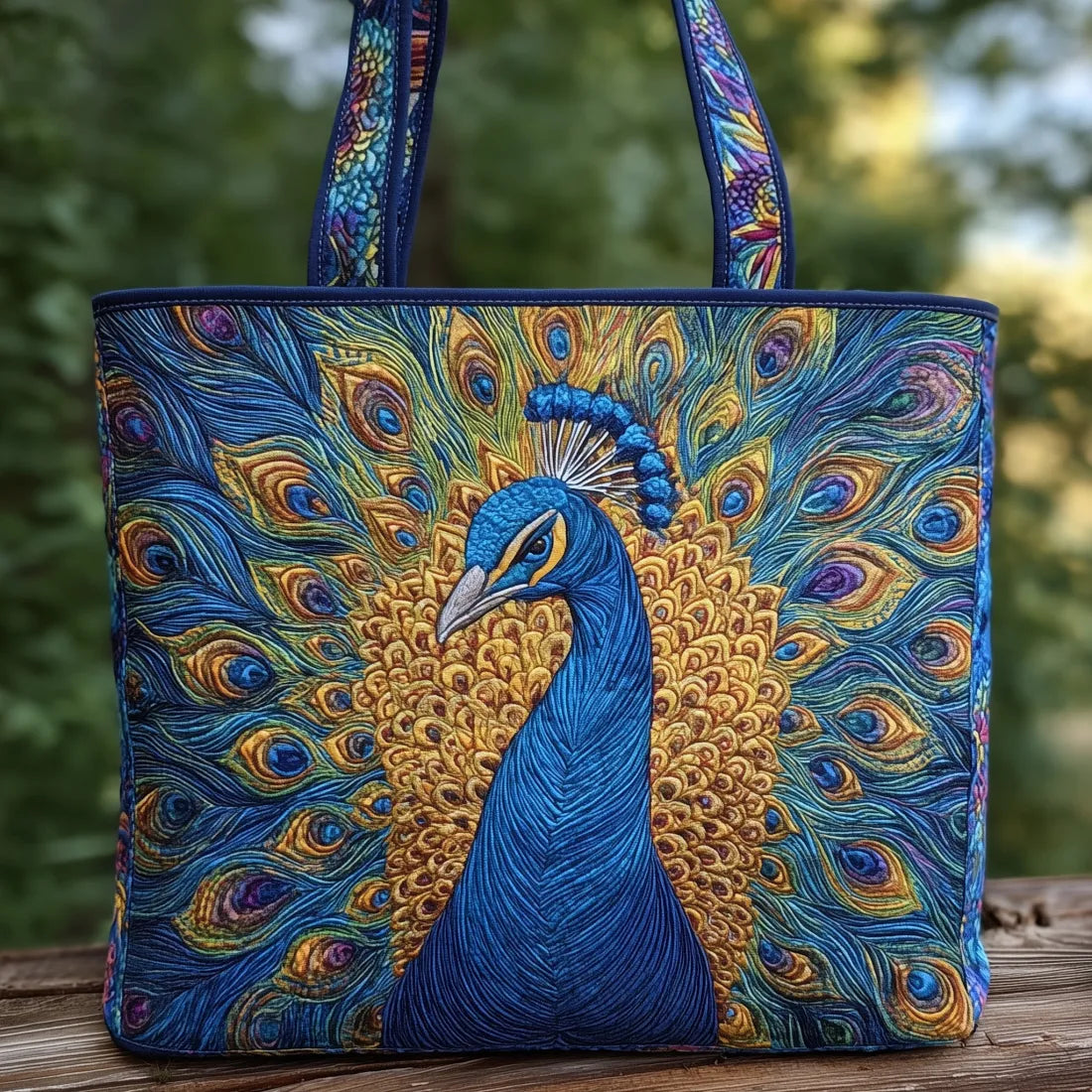 Peacock Quilted Bag