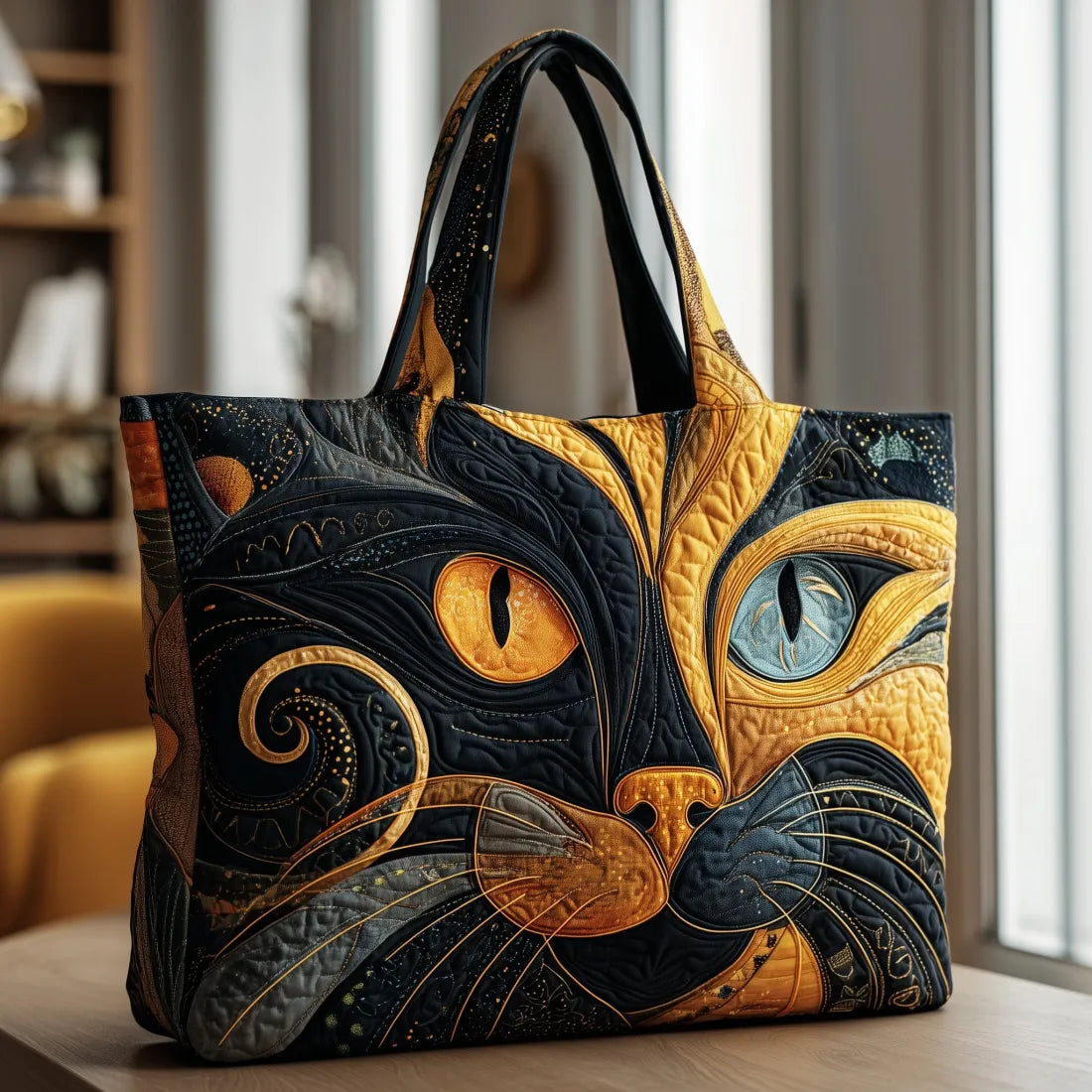 Mystical Cat Quilted Bag