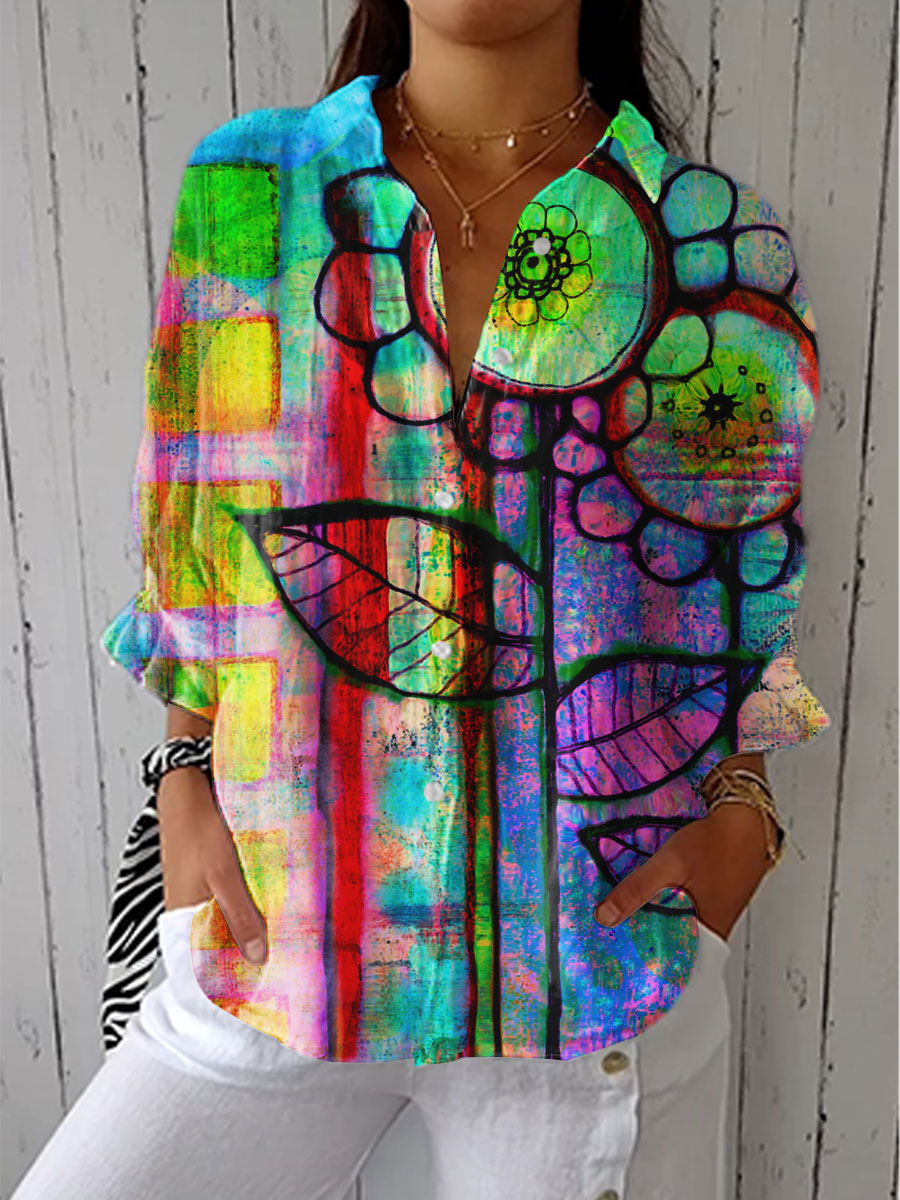 Fenna – Artistic Floral Blouse