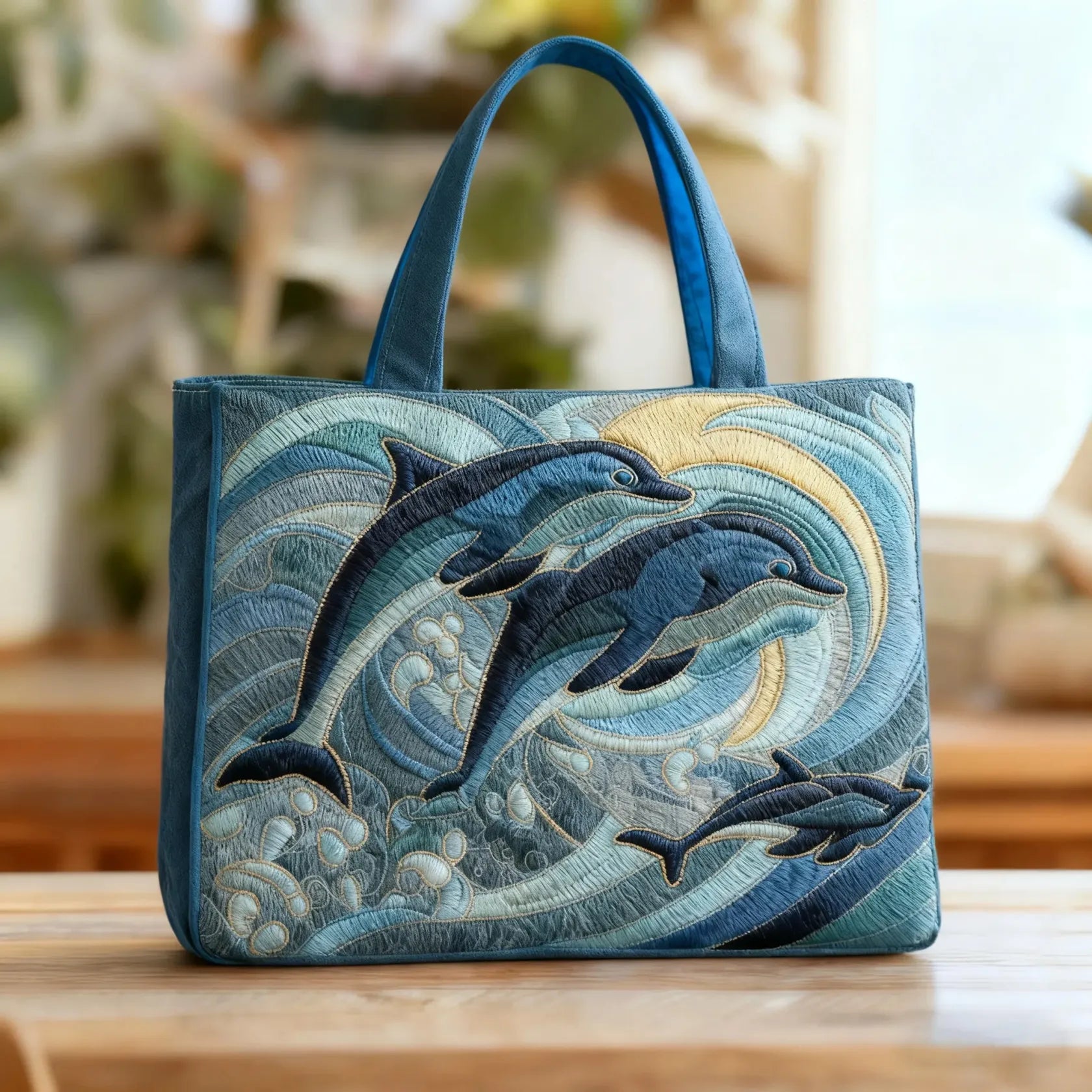 Ocean Dolphin Quilted Bag
