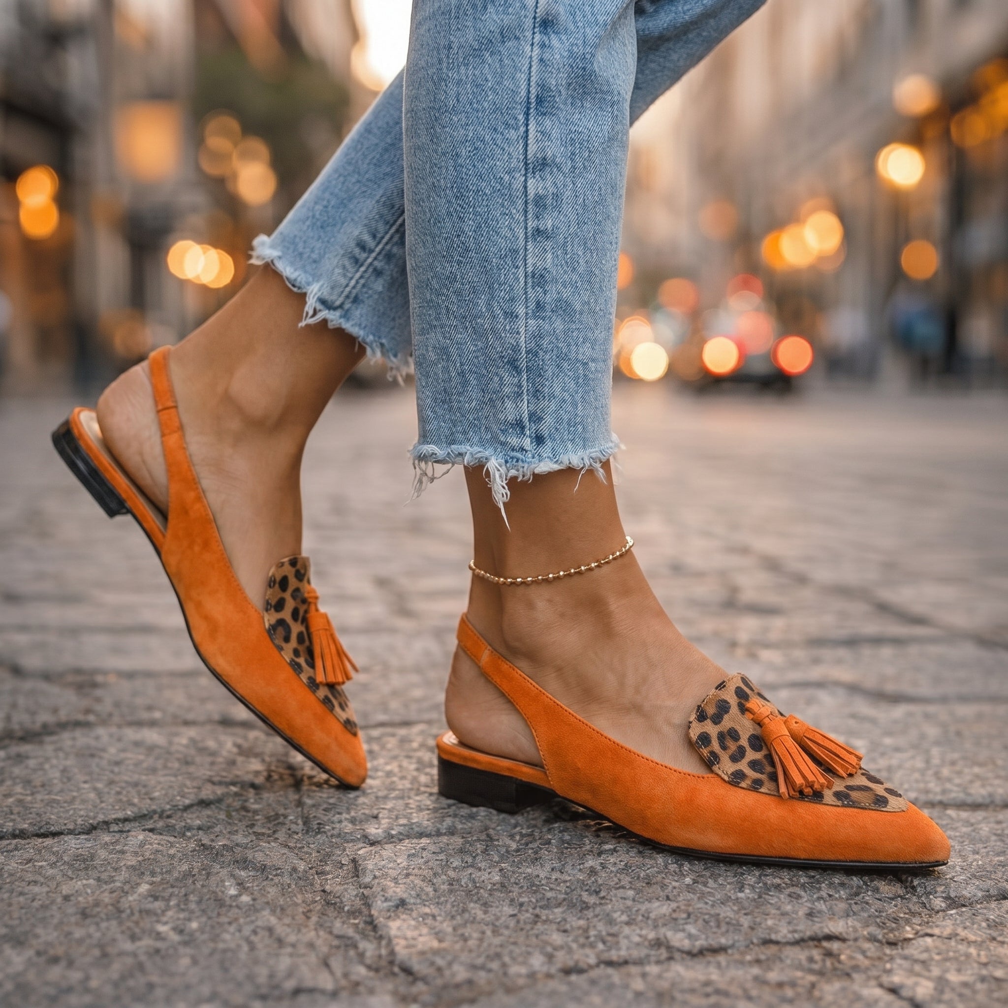Strappy Tassel Loafers